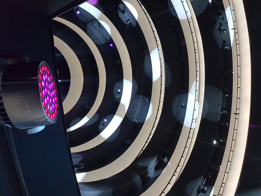 Architectural projection mapping installation at Matrex center using SpinetiX players for synchronized multi-surface visual content delivery