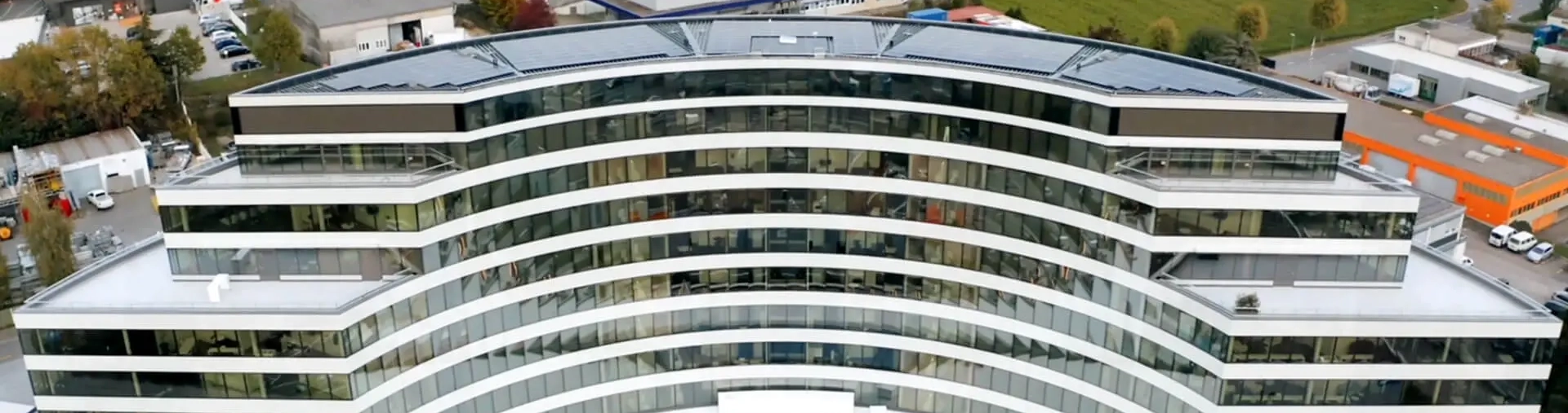 Millennium Smart Building exterior with integrated digital screen