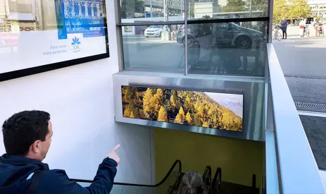 Parking Riponne digital signage